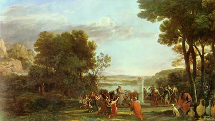Landschaft mit der Anbetung des goldenen Kalbes